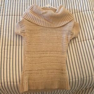 Knit short sleeve sweater shirt